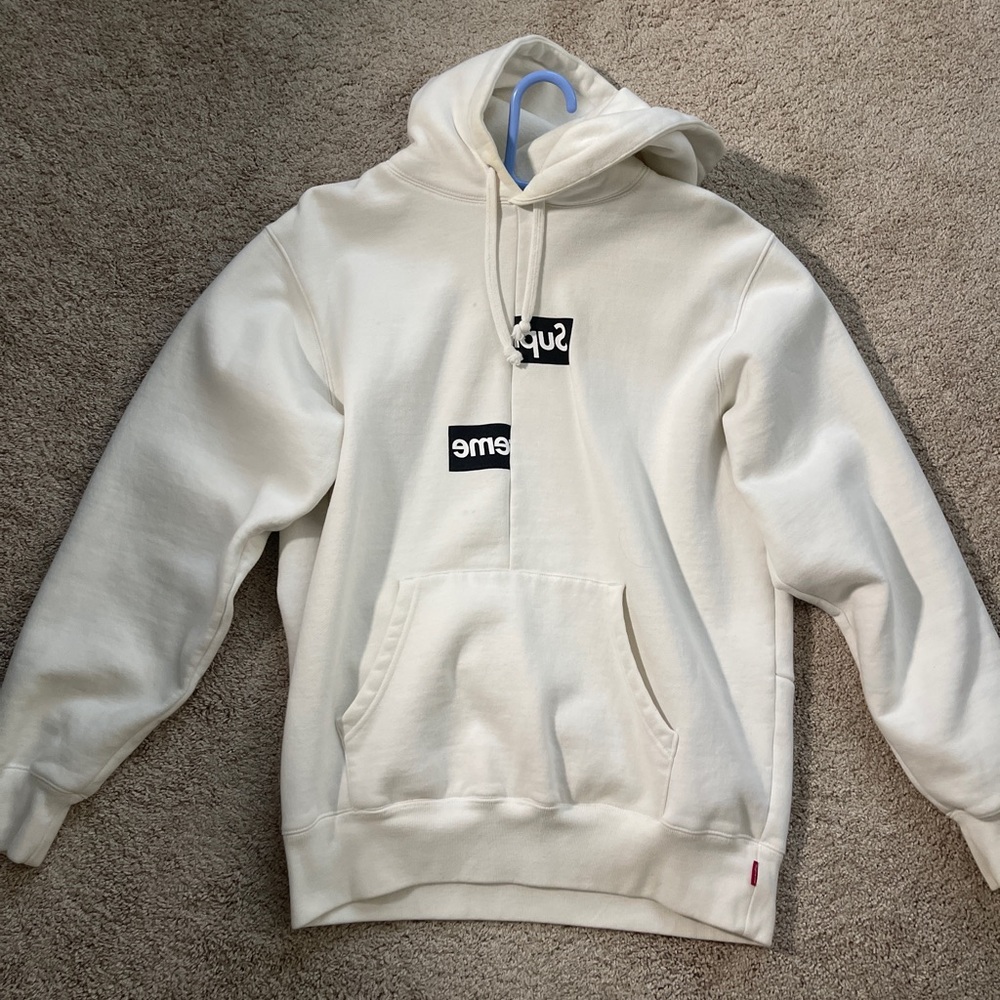 Supreme CDG split box logo hoodie